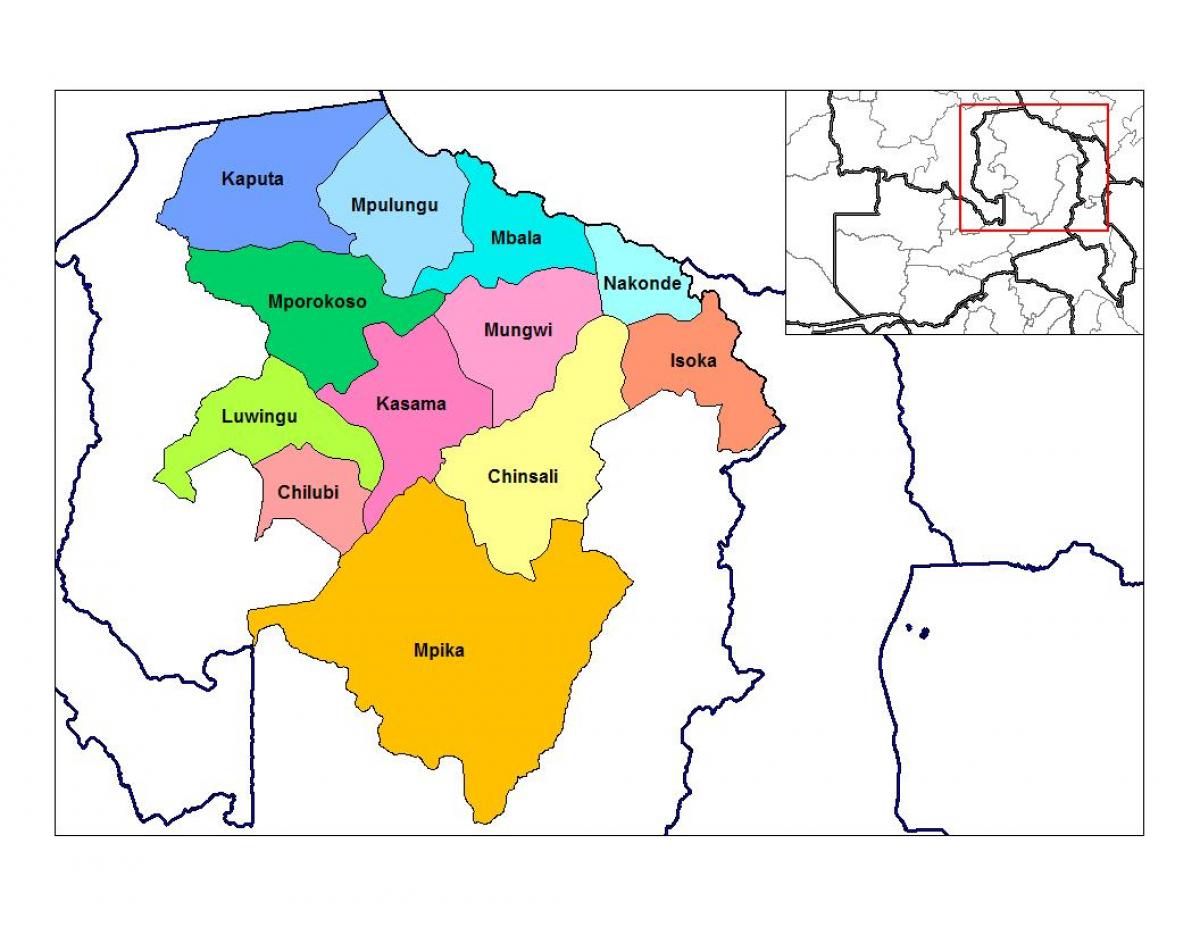 Газрын зураг нь хойд аймгийн Замби